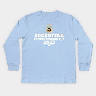 Argentina Campeon World Cup 2022 Kids Long Sleeve T-Shirt